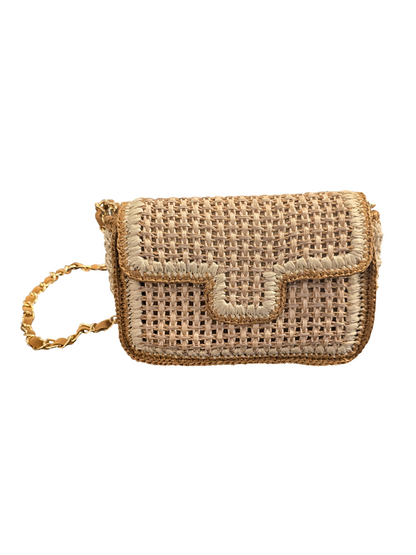 Woven Clutch in Toast