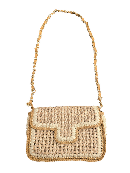 Woven Clutch in Toast