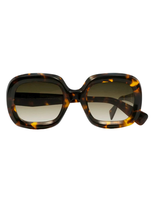 Sunglasses with tortoiseshell frame and gradient lenses