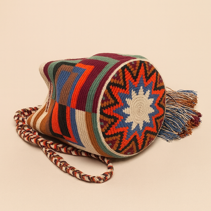 Handmade Small Crossbody Wayuu Ostrich