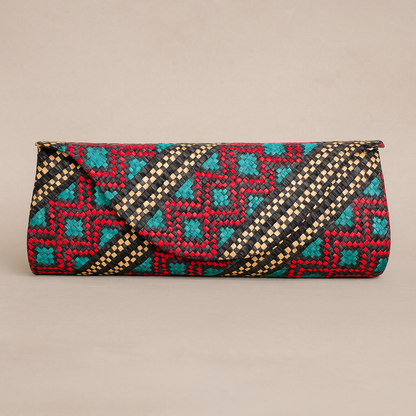 Woven Straw Clutch