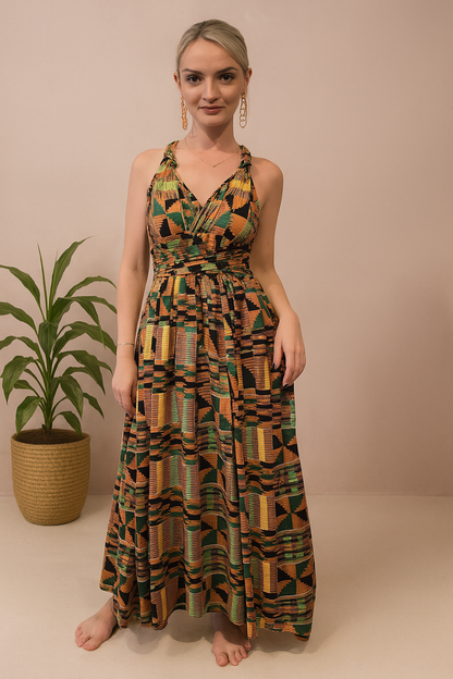 Ankara Print Infinity dress
