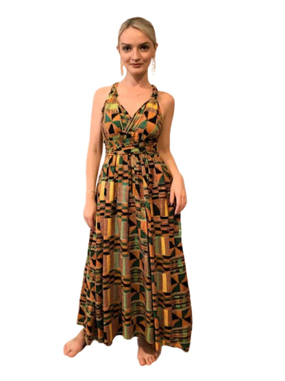 Ankara Print Infinity dress