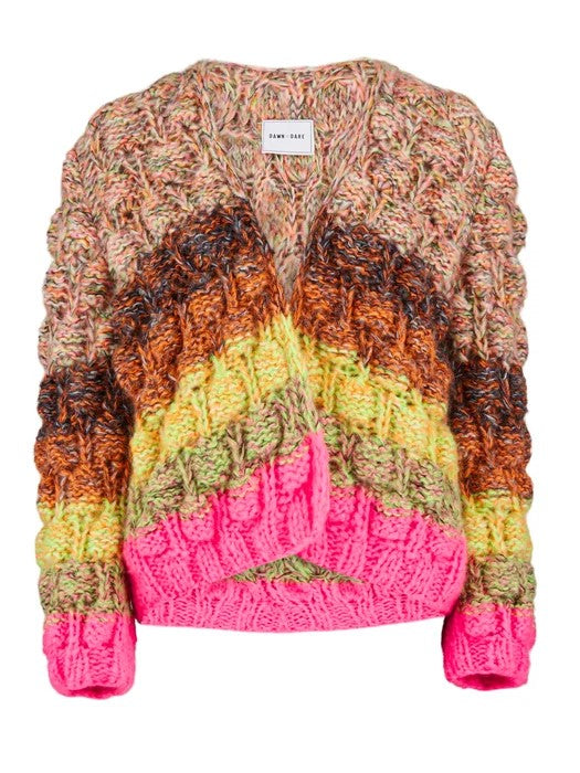 Arena Rainbow Cardigan Pink Multi