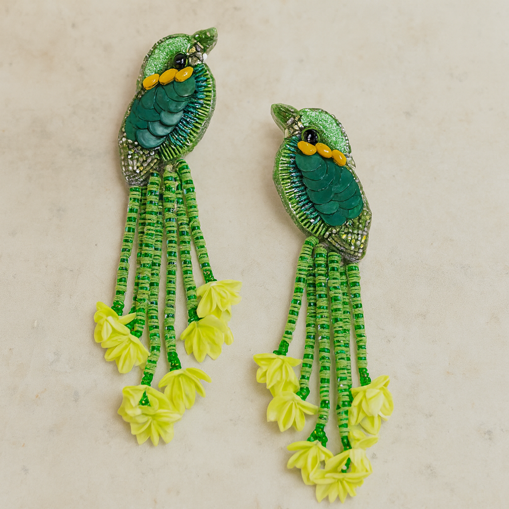 Kingfisher Earrings Green