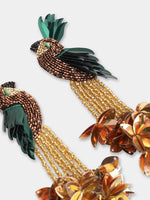 Load image into Gallery viewer, Bird Of Paradise Earrings Bronze
