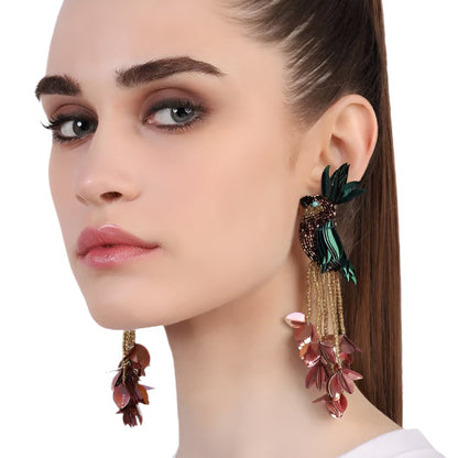 Bird Of Paradise Earrings Bronze
