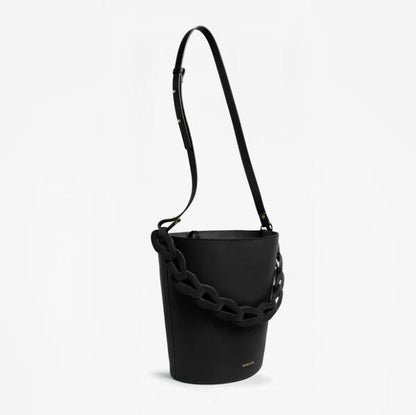 Louise Large Black Bucket Bag