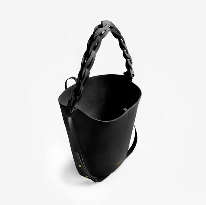 Louise Large Black Bucket Bag