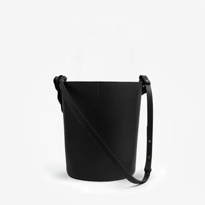 Louise Large Black Bucket Bag
