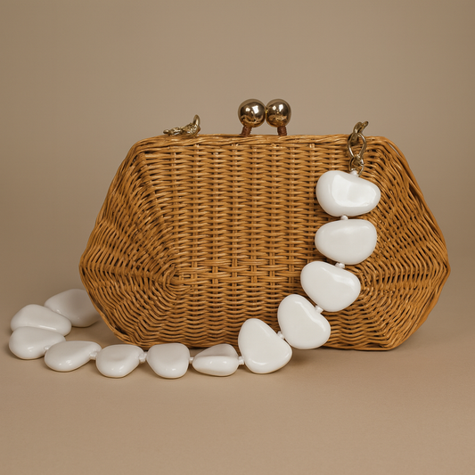 Blanca Wicker Clutch