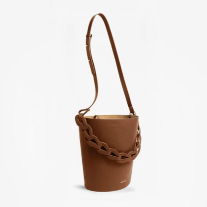 Louise Large Brown Bucket Bag