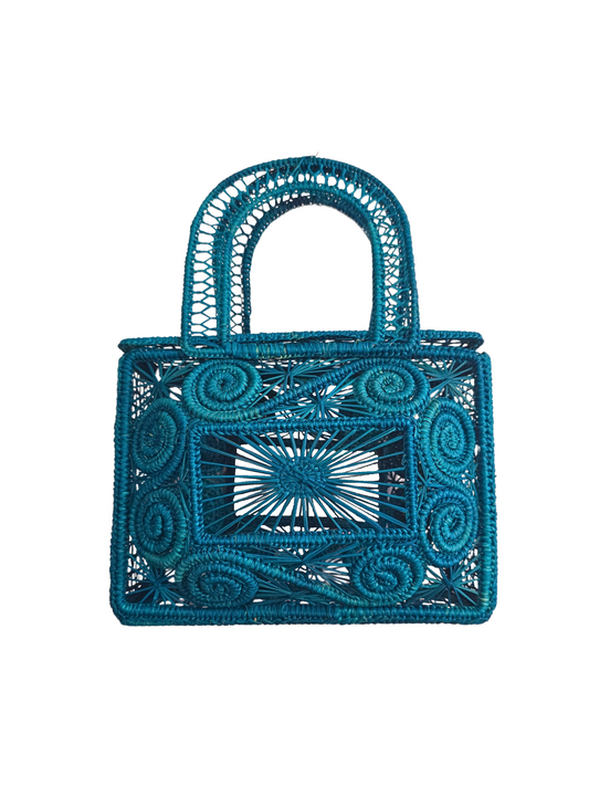 Teal Chest Iraca Bag