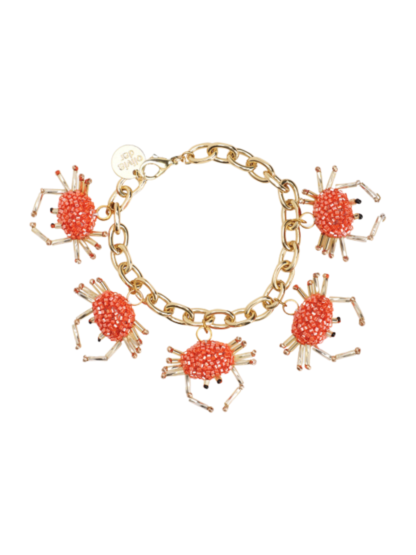 Bracelet with crab-shaped charms 