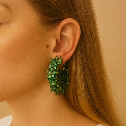 Flower Small Hoop Earrings