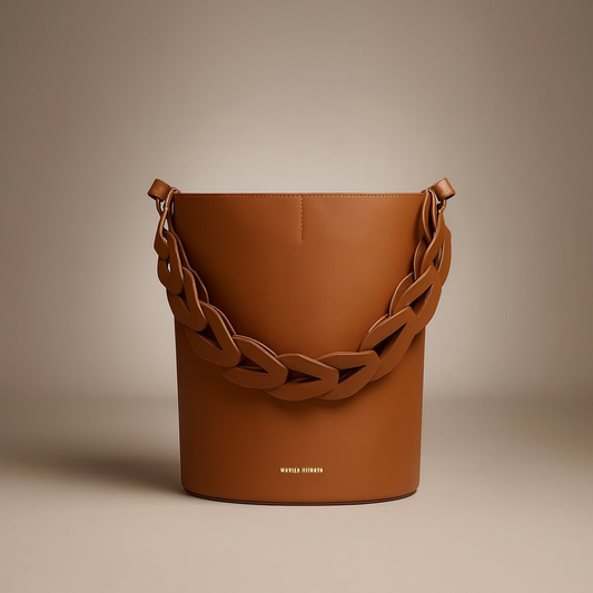 Louise Large Brown Bucket Bag
