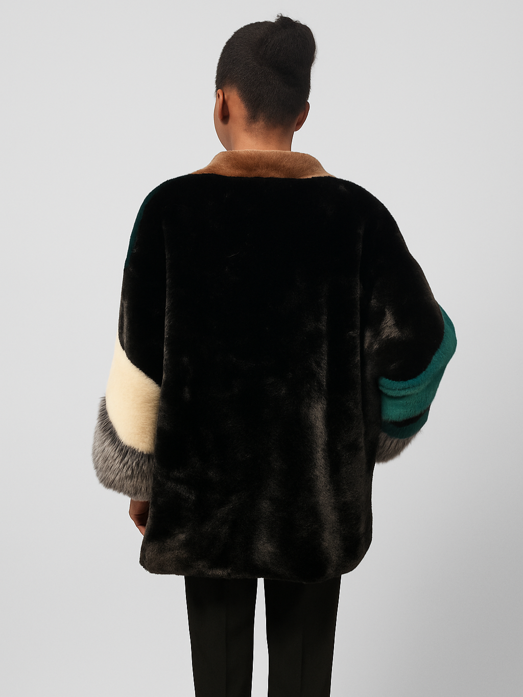 Faux Fur Multi Color Coat