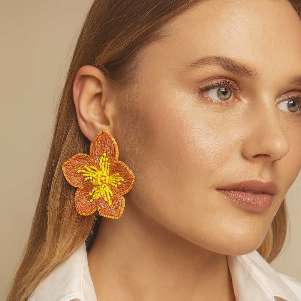 Hibiscus Earrings Pink