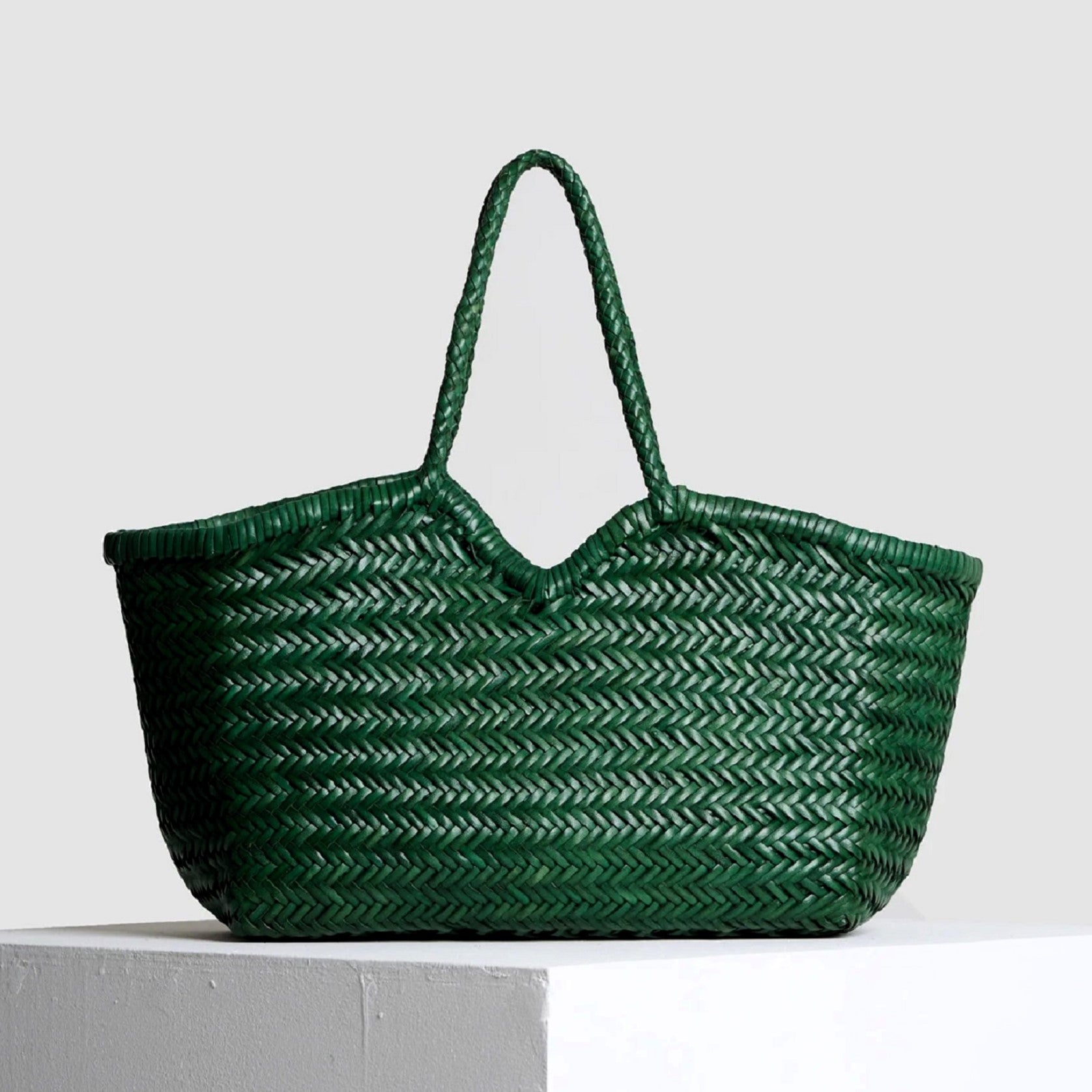 Woven Leather Tote