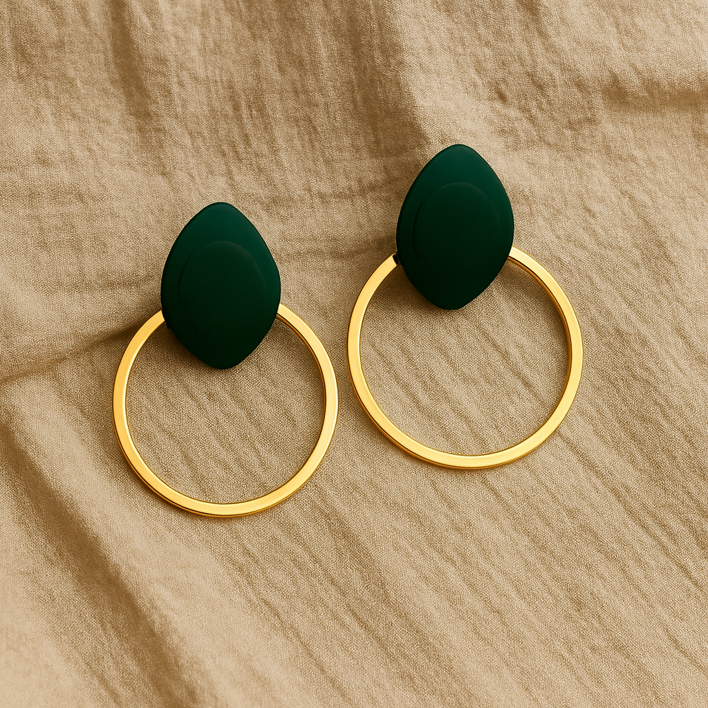 Radiolario Green Plexi Earrings