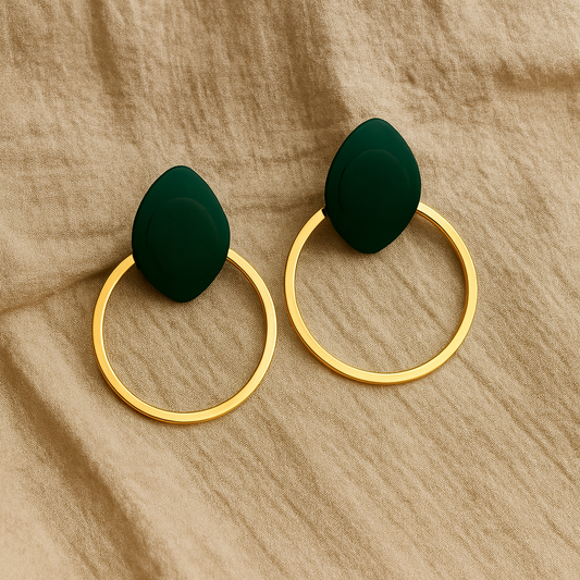 Radiolario Green Plexi Earrings