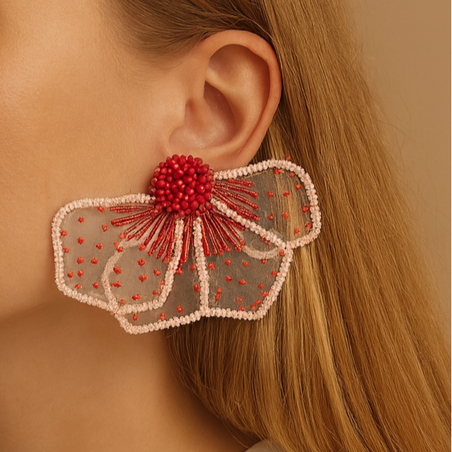 Peonie Earrings Pink