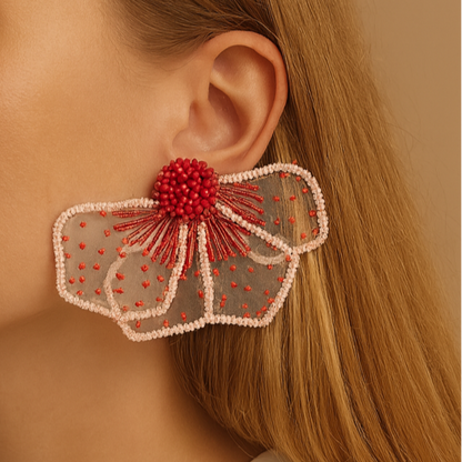 Peonie Earrings Pink