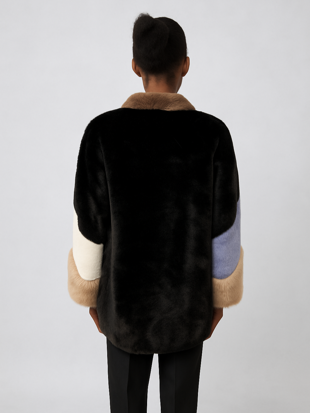 Faux Fur Multi Color Coat