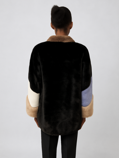 Faux Fur Multi Color Coat