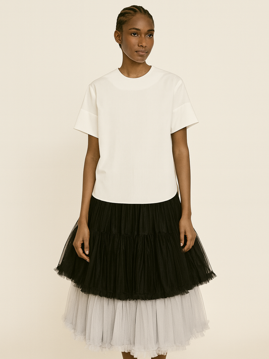 Poplin Loose Shirt with Band