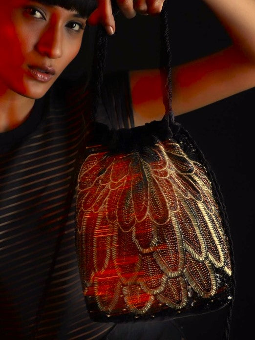 Feather Bucket Bag