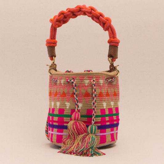 Handmade Small Crossbody Wayuu Swan Toast