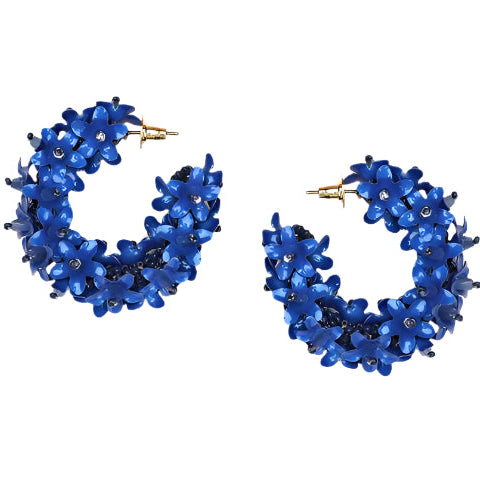 Flower Small Hoop Earrings