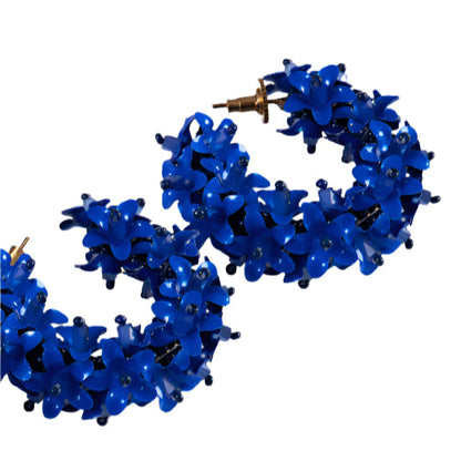 Flower Small Hoop Earrings