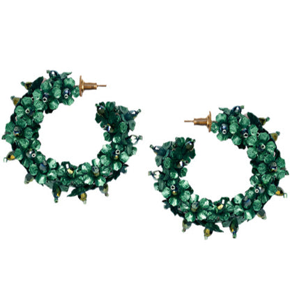 Flower Small Hoop Earrings