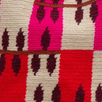 Load image into Gallery viewer, Handmade Small Crossbody Wayuu Off White &amp; Fucshia &amp; Brown
