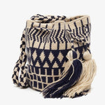 Load image into Gallery viewer, Small Crossbody Wayuu Beige, Navy
