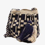 Load image into Gallery viewer, Small Crossbody Wayuu Navy, Beige
