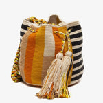 Load image into Gallery viewer, Handmade Small Crossbody Wayuu Yellow &amp; Black
