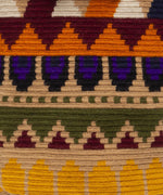 Load image into Gallery viewer, Handmade Small Crossbody Wayuu Beige &amp; Orange &amp; Purple
