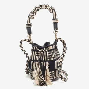 Handmade Small Crossbody Wayuu Black & White