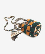 Load image into Gallery viewer, Handmade Small Crossbody Wayuu Green &amp; Camel
