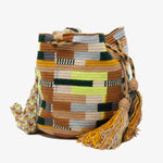 Load image into Gallery viewer, Handmade Small Wayuu Lime &amp; Beige
