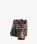 Load image into Gallery viewer, Handmade Small Crossbody Wayuu Grey &amp; Aubergine

