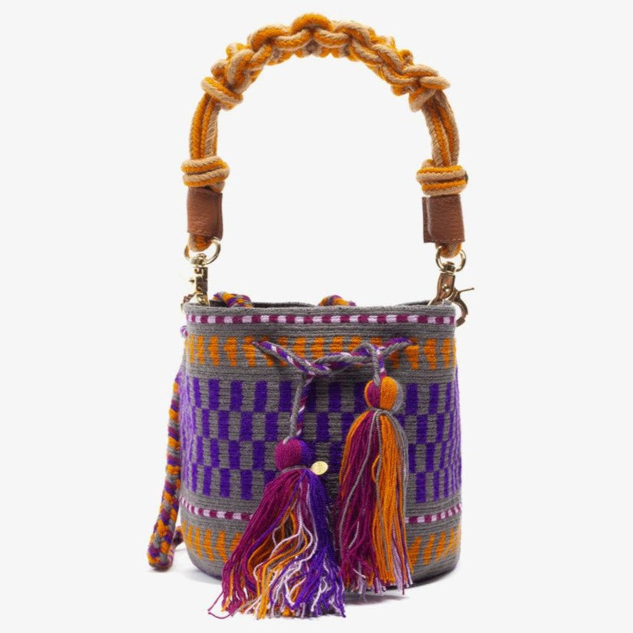 Handmade Small Wayuu Bag Anchovy Dark Gray