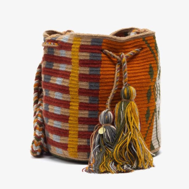 Handmade Small Crossbody Wayuu Cockatoo Mustard