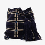Load image into Gallery viewer, Handmade Small Crossbody Wayuu Pheasant Navy

