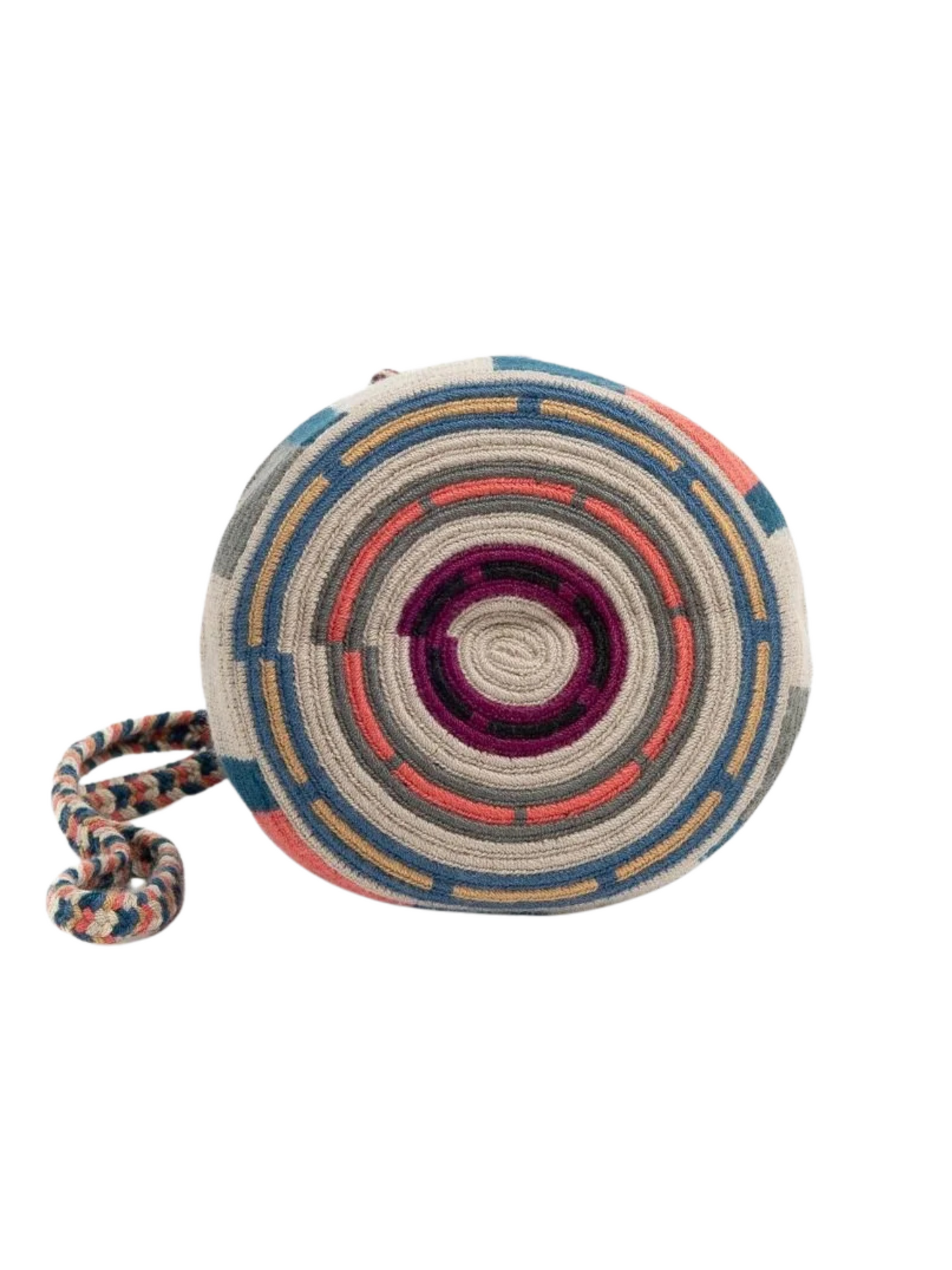 Handmade Small Crossbody Wayuu Beeblossom Gray