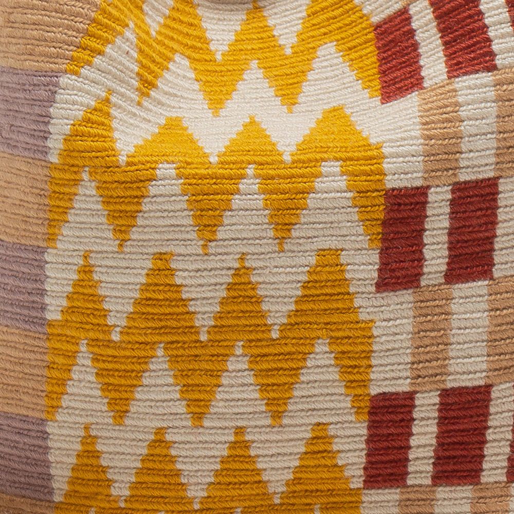 Handmade Medium Wayuu Mustard & Brown