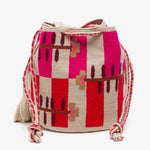 Load image into Gallery viewer, Handmade Medium Wayuu Fucshia &amp; Red
